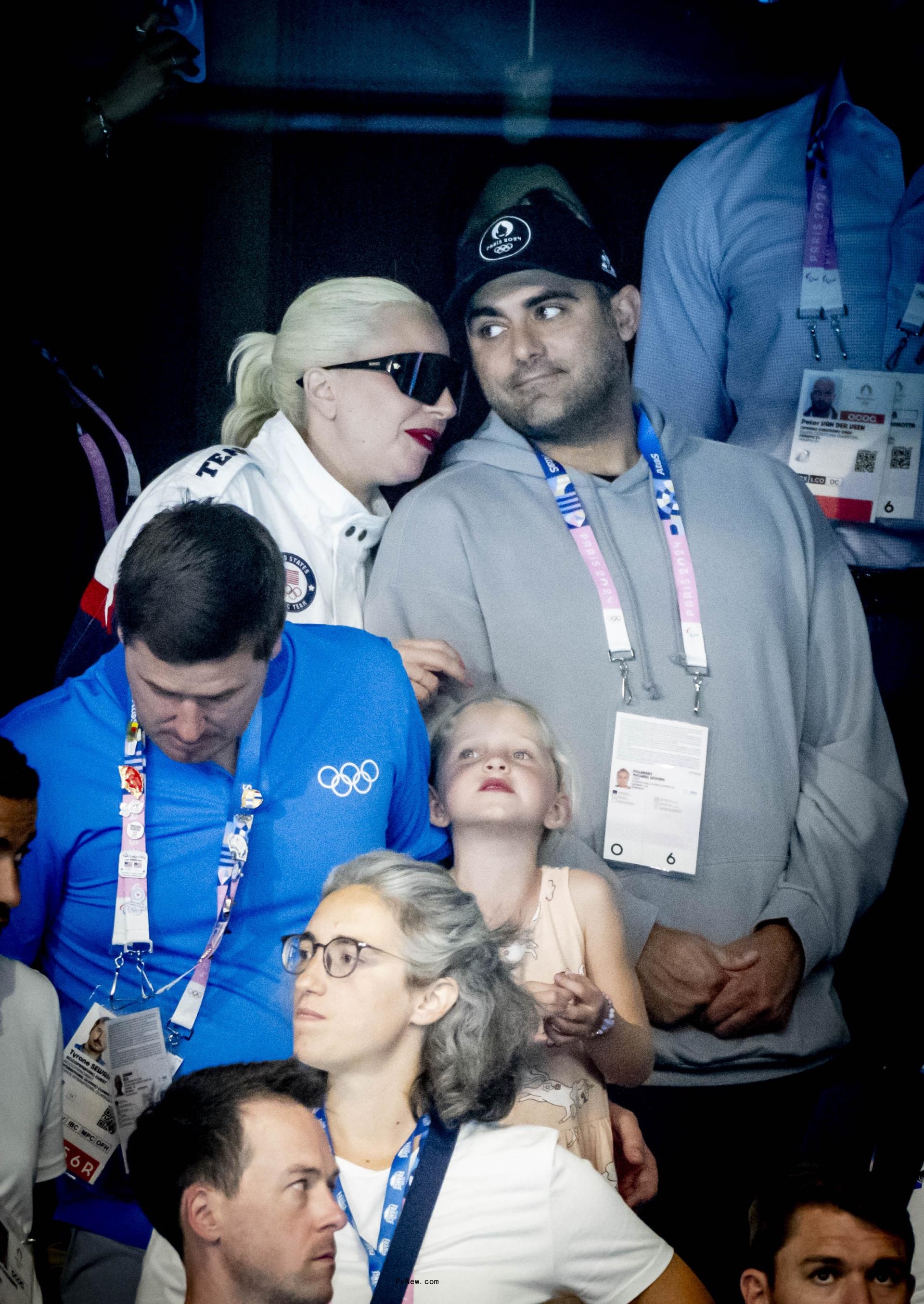 Lady Gaga and her boyfriend Michael Polansky at the 2024 Paris Olympics.