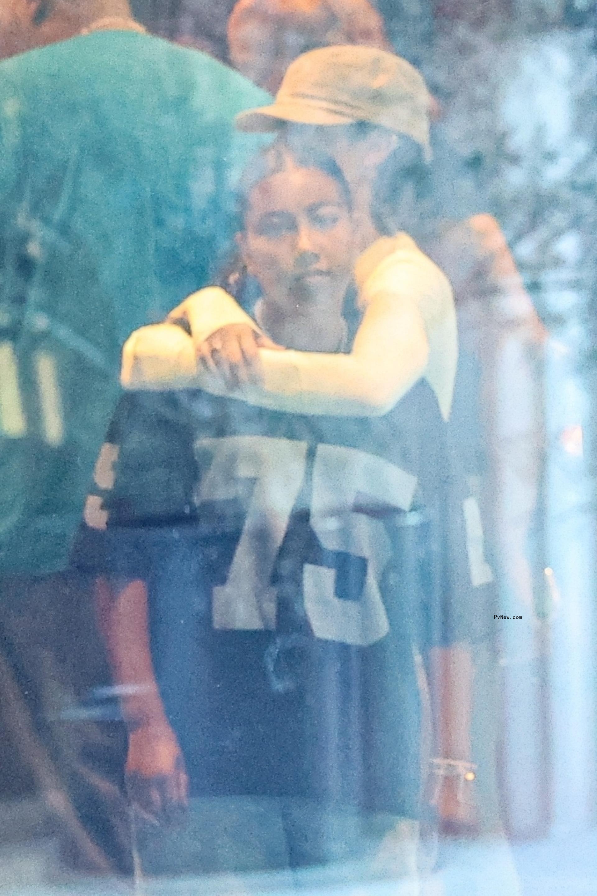 Bianca Censori and North West at a movie theater in Los Angeles