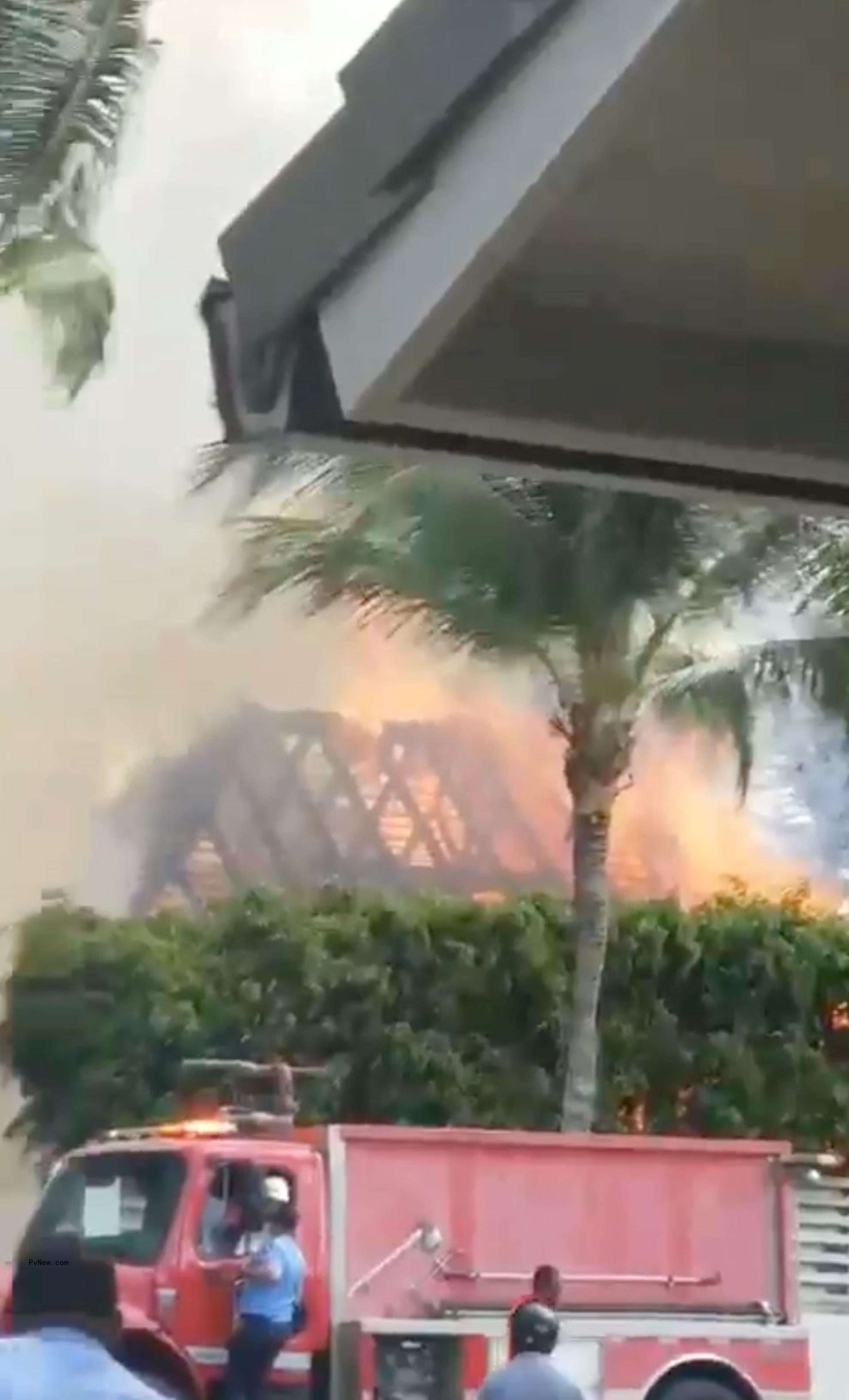 Marc Anthony's home in the Dominican Republic on fire.