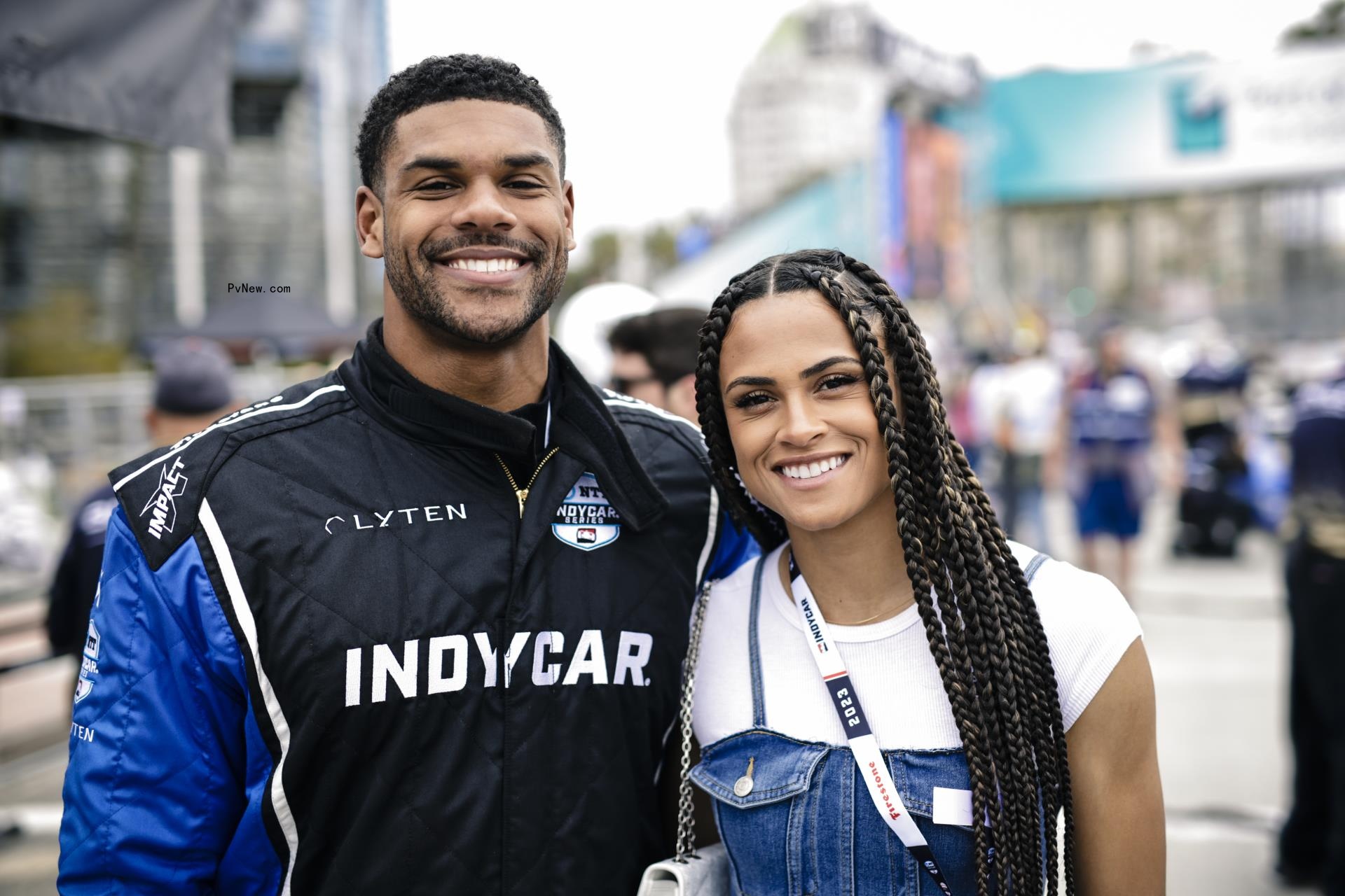 Sydney McLaughlin and Andre Levrone.