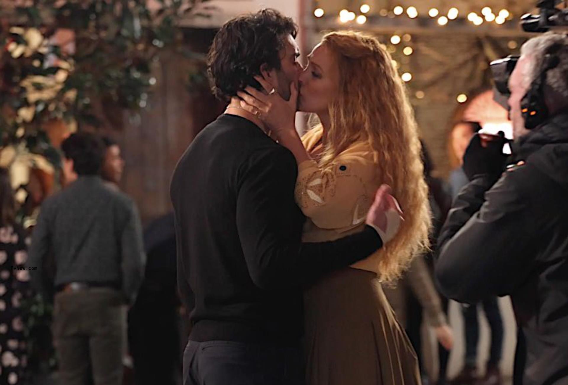 Justin Baldoni and Blake Lively in a scene from 