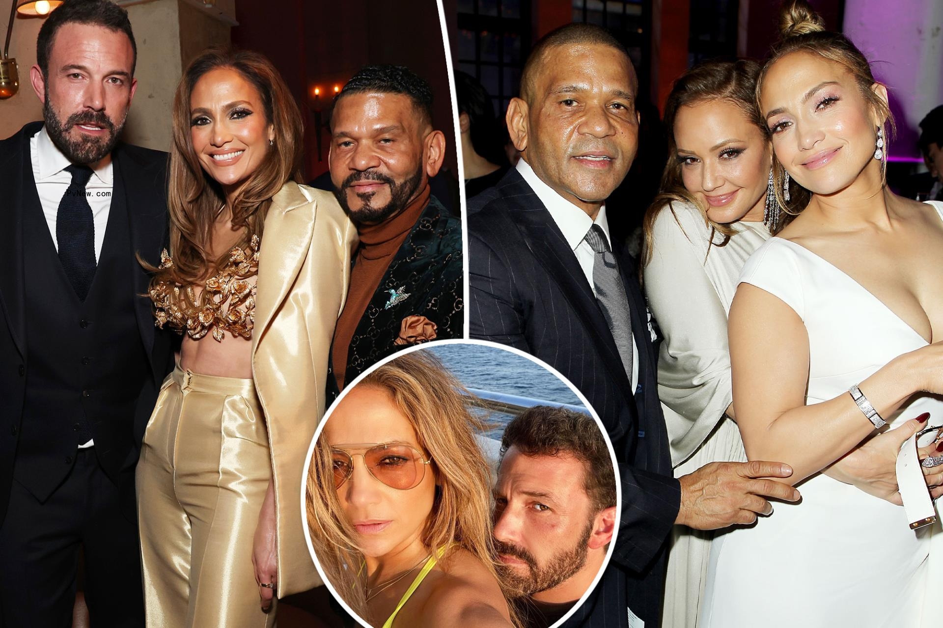 Jennifer Lopez, Ben Affleck, Benny Medina, Leah Remini