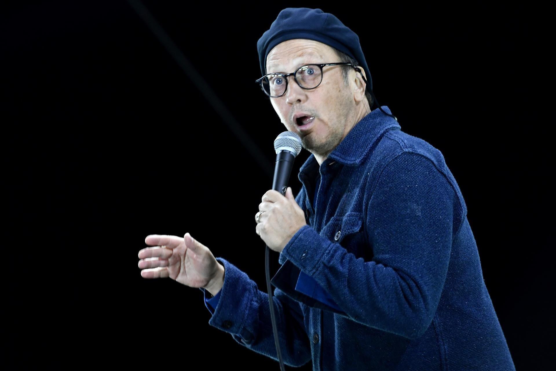 Rob Schneider doing stand up at the 