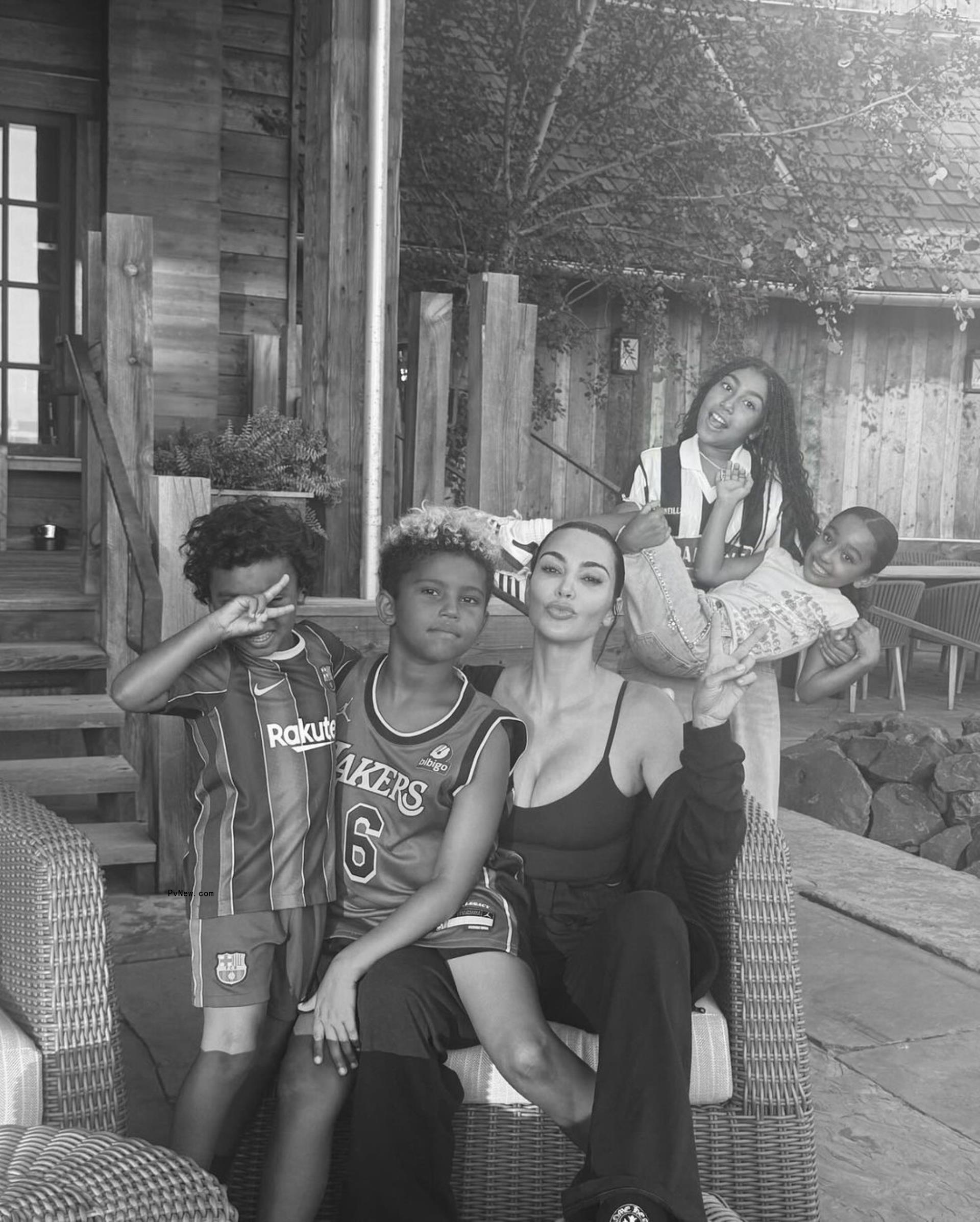 Kim Kardashian and kids