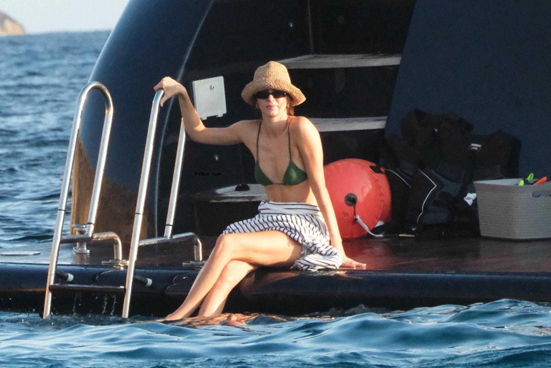 Kendall Jenner on a boat in Ibiza