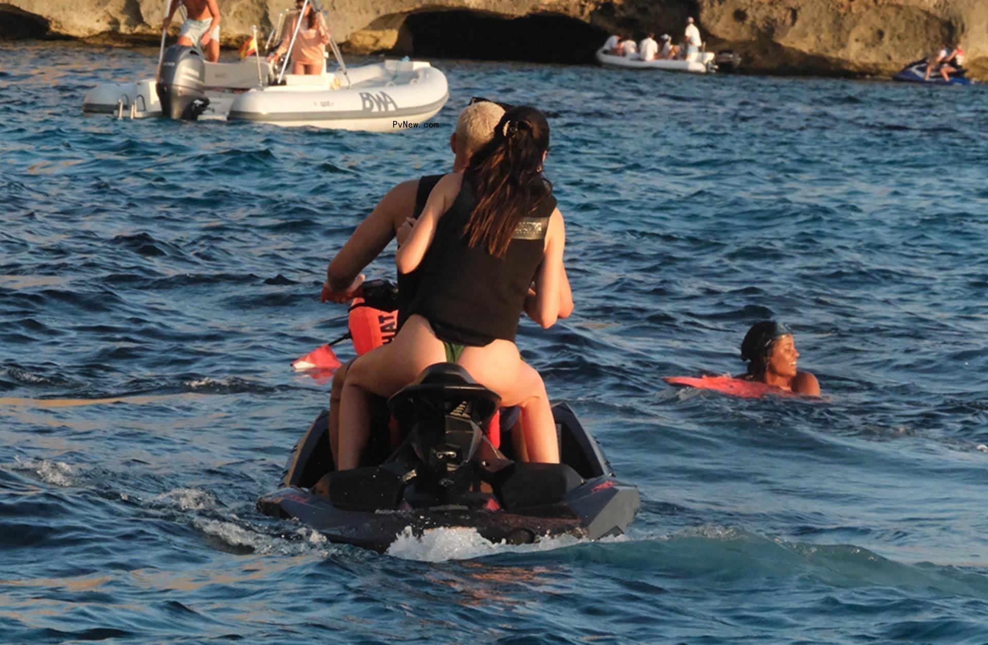 Kendall Jenner and Fai Khadra on a jet ski