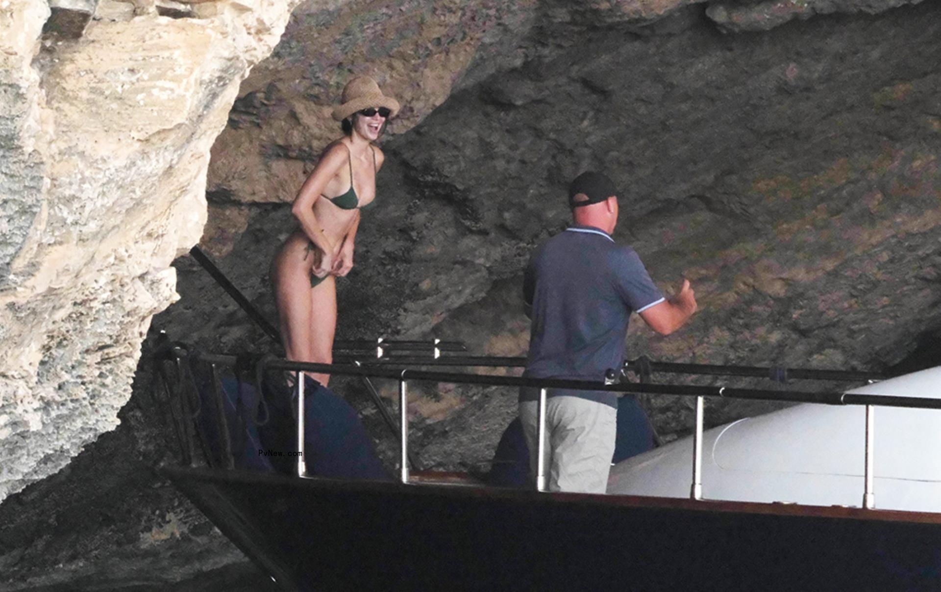 Kendall Jenner on a boat in Ibiza