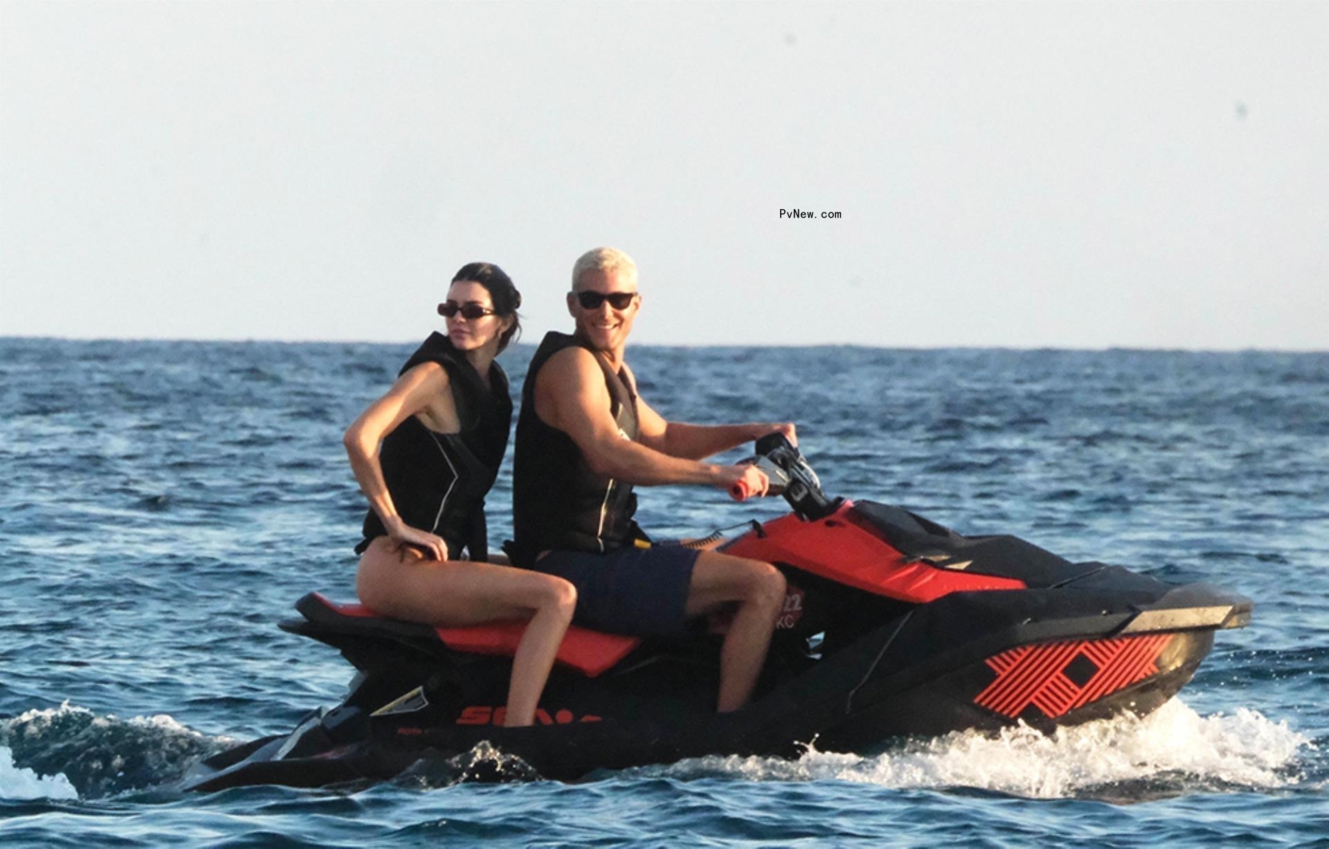 Kendall Jenner and Fai Khadra on a jet ski