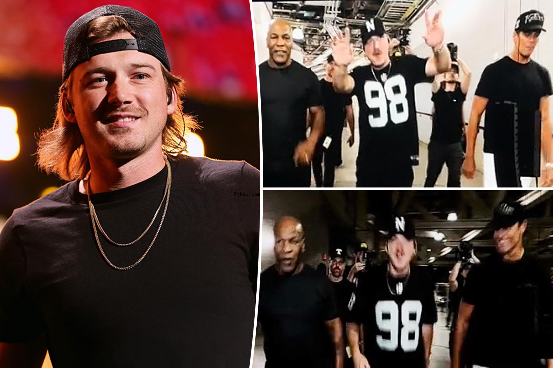 Tom Brady and Mike Tyson walk out Morgan Wallen at his Las Vegas co<i></i>ncert a week after Travis Kelce joins singer