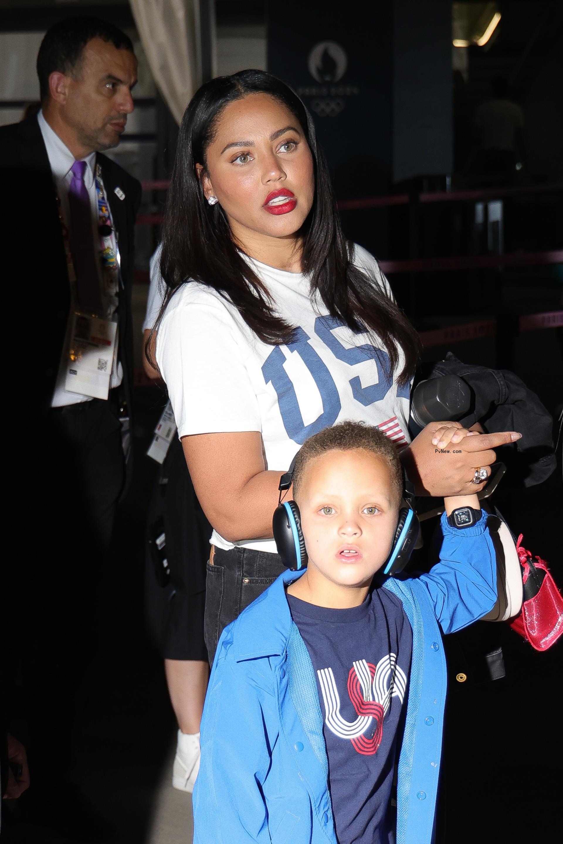 Ayesha Curry and her son Canon