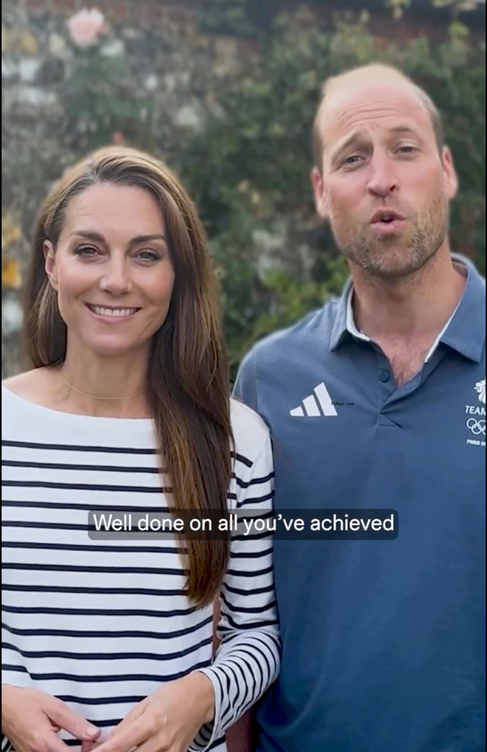 Kate Middleton celebrates Great Britain's Olympians in rare video appearance with Prince William amid cancer battle.