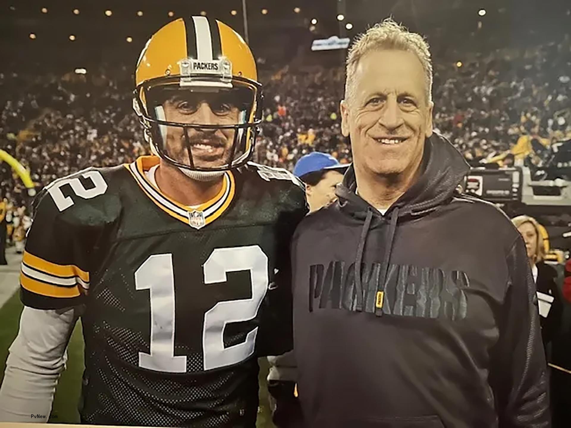 Aaron Rodgers with his dad Ed Rodgers in an undated photo. 