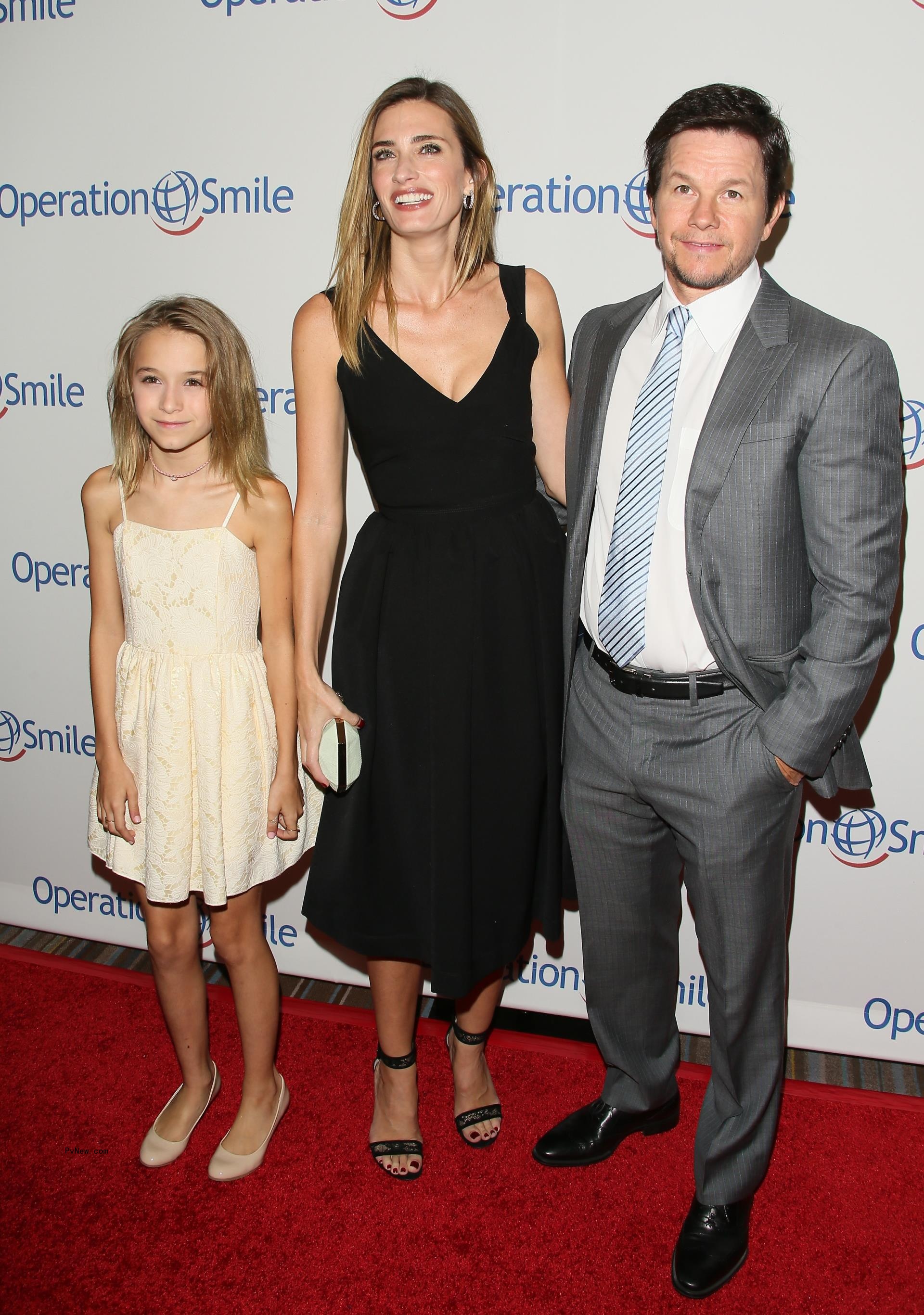 Mark Wahlberg, Rhea Durham and daughter Ella in October 2015