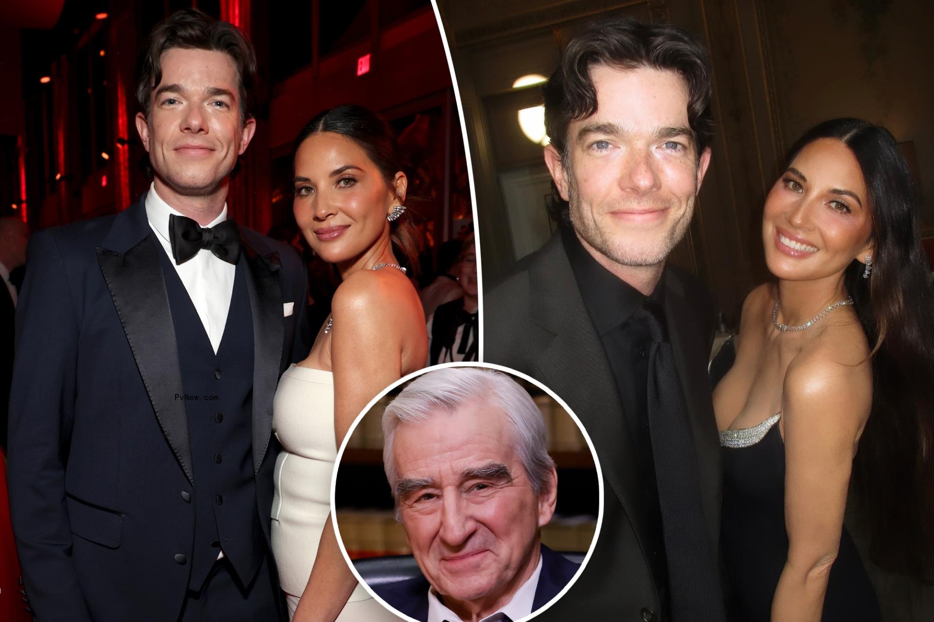 John Mulaney and Olivia Munn with Sam Waterston inline