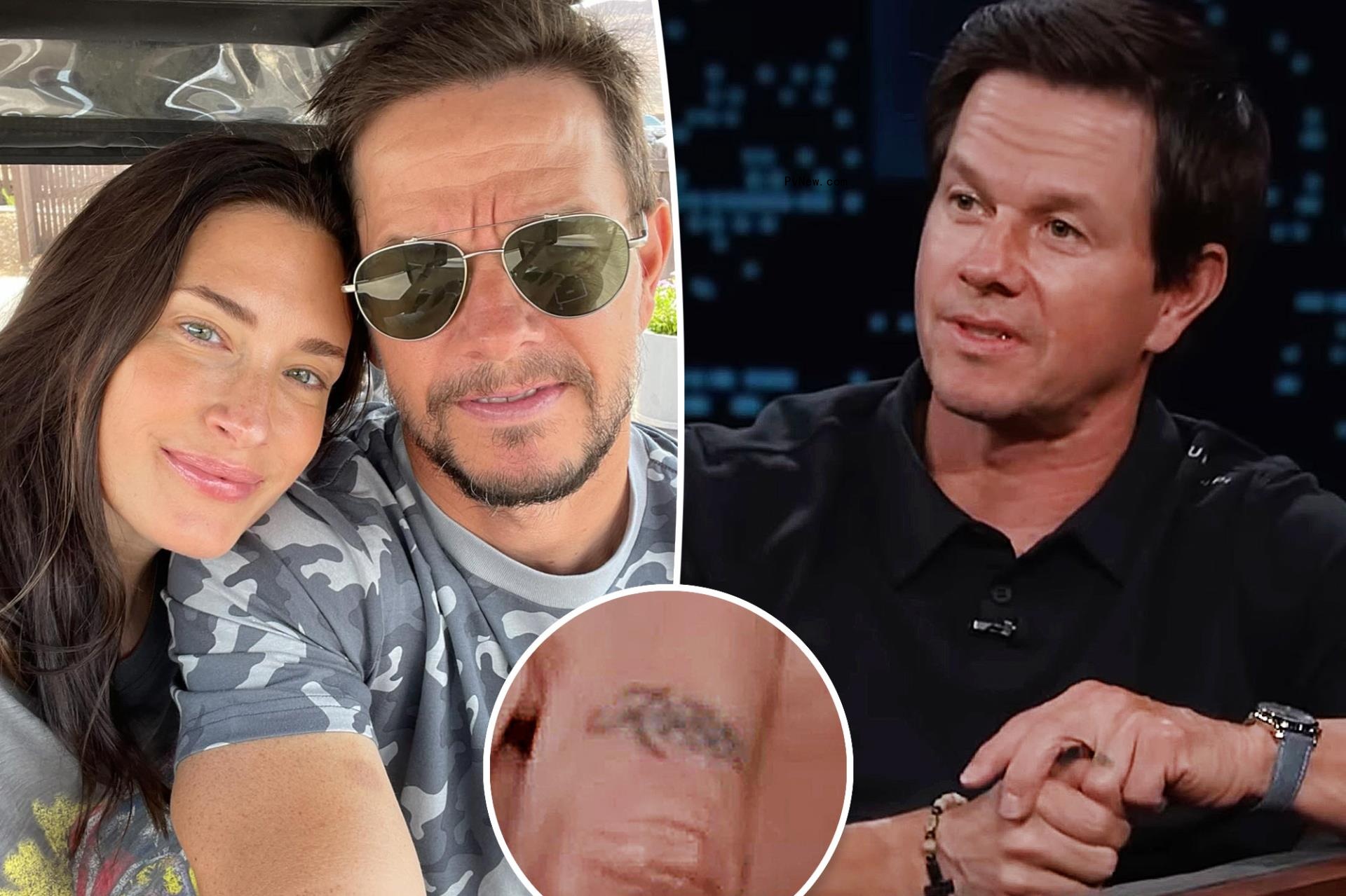 Mark Wahlberg reveals he has wife Rhea Durham’s name tattooed on his ring finger