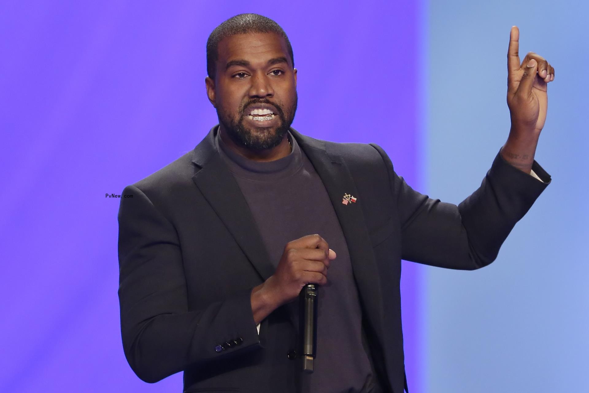 Kanye West during a service at Lakewood Church in 2019.