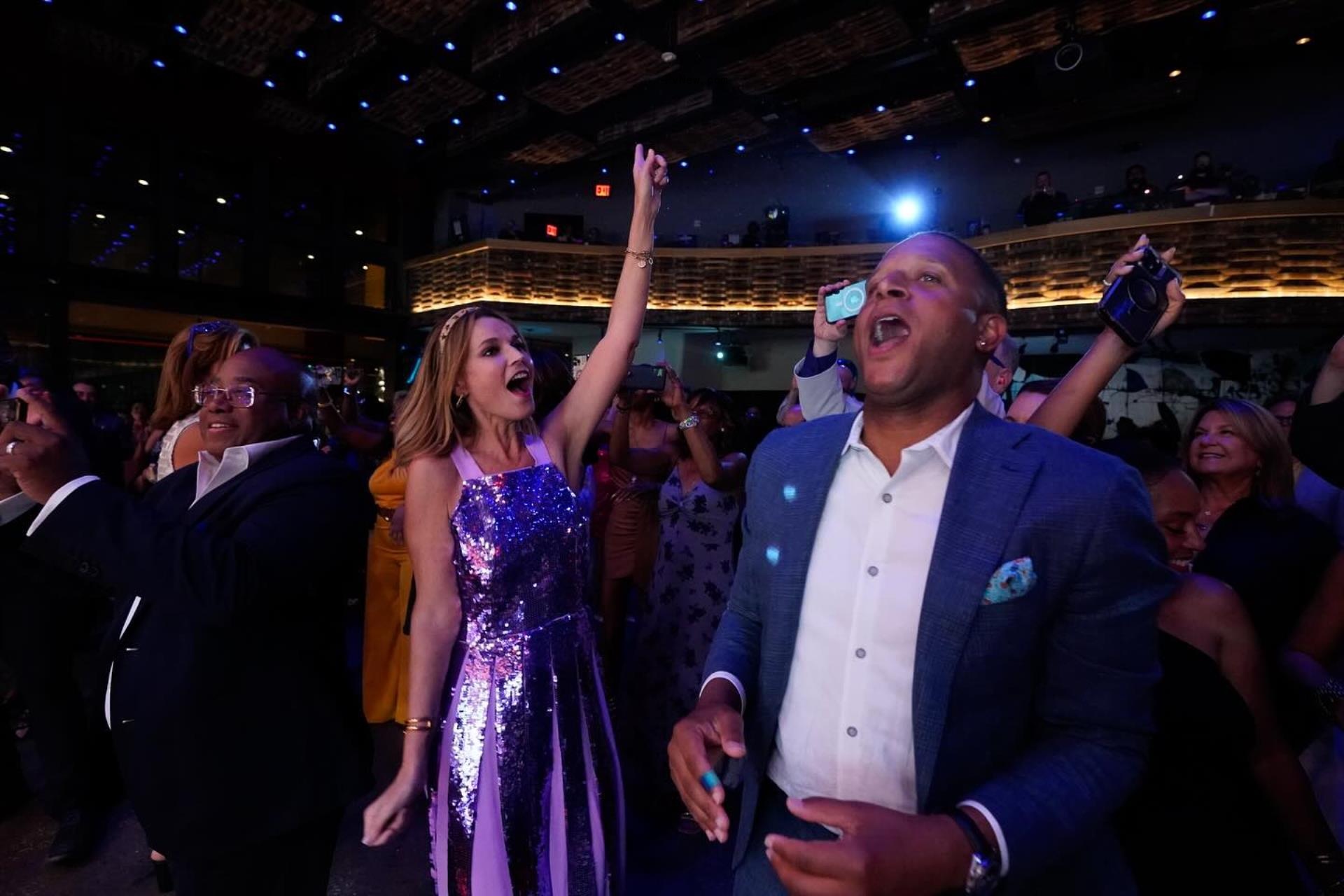 Savannah Guthrie and Craig Melvin dancing