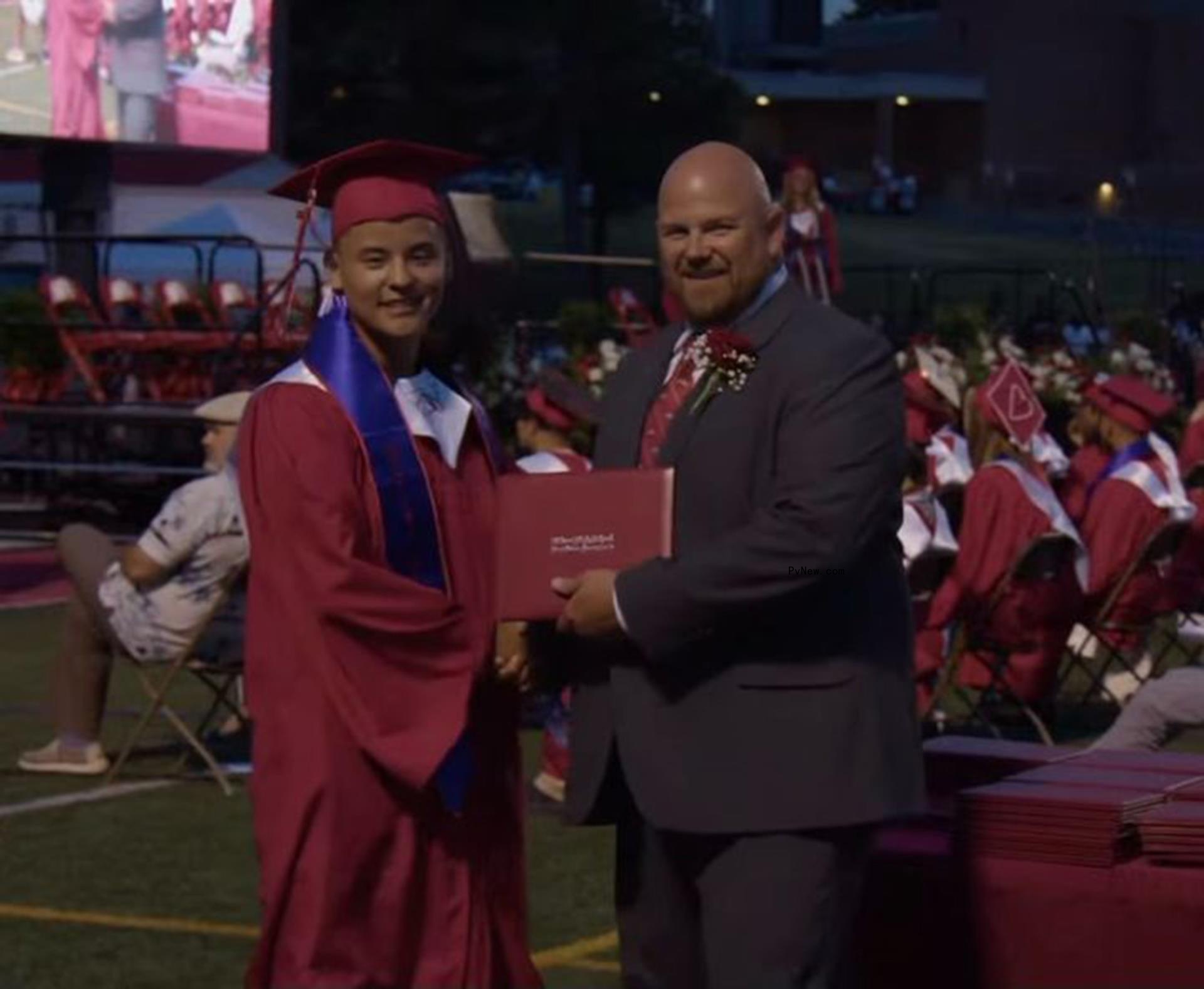 Collin Gosselin at high school graduation