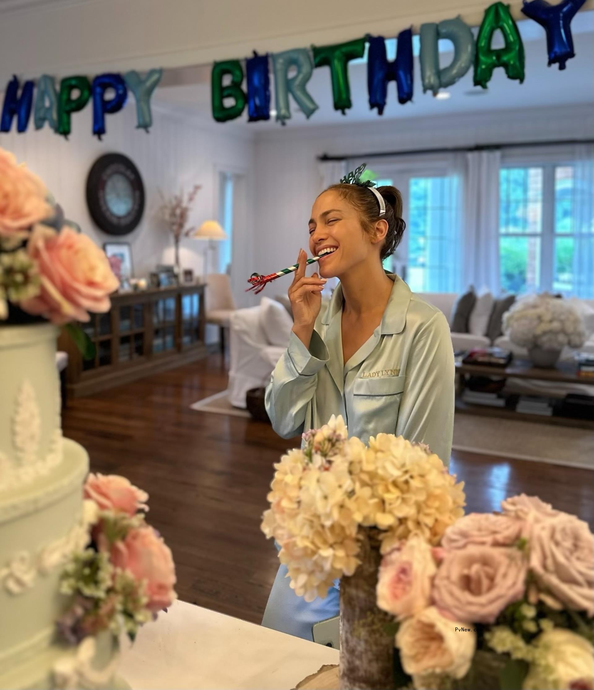 Jennifer Lopez celebrates her 55th birthday in the Hamptons.