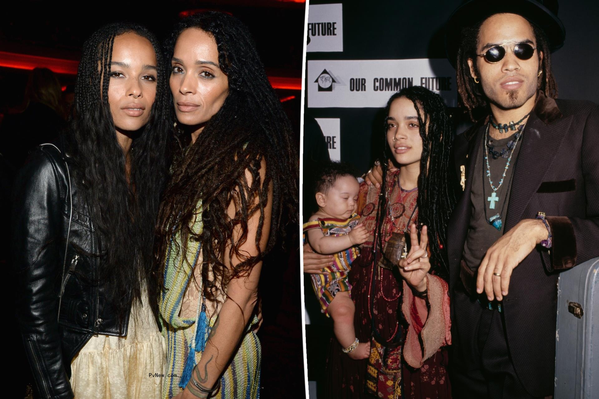 zoe Kravitz, Lenny Kravitz and Lisa Bonet