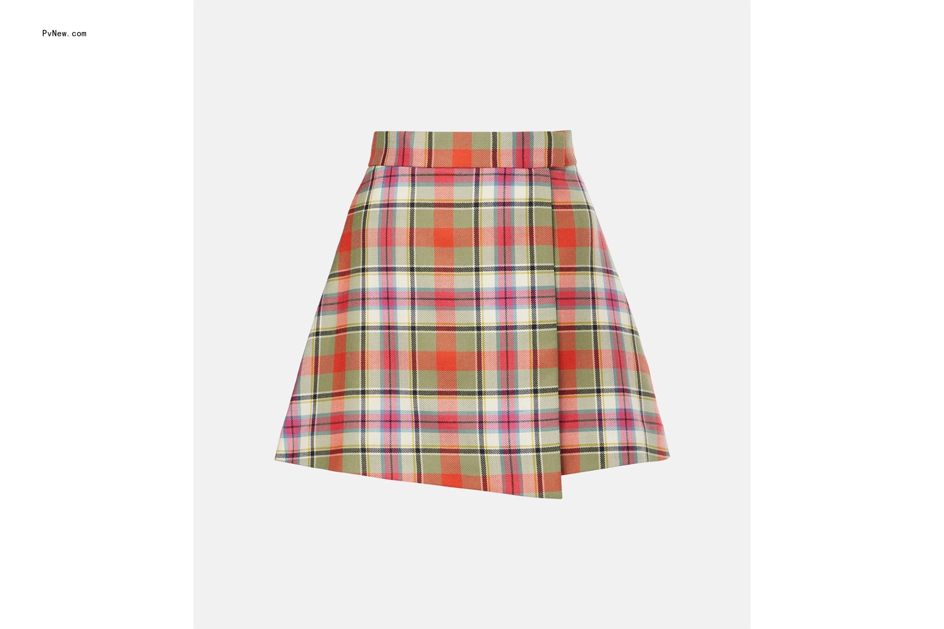 Vivienne Westwood Checked Wool Miniskirt