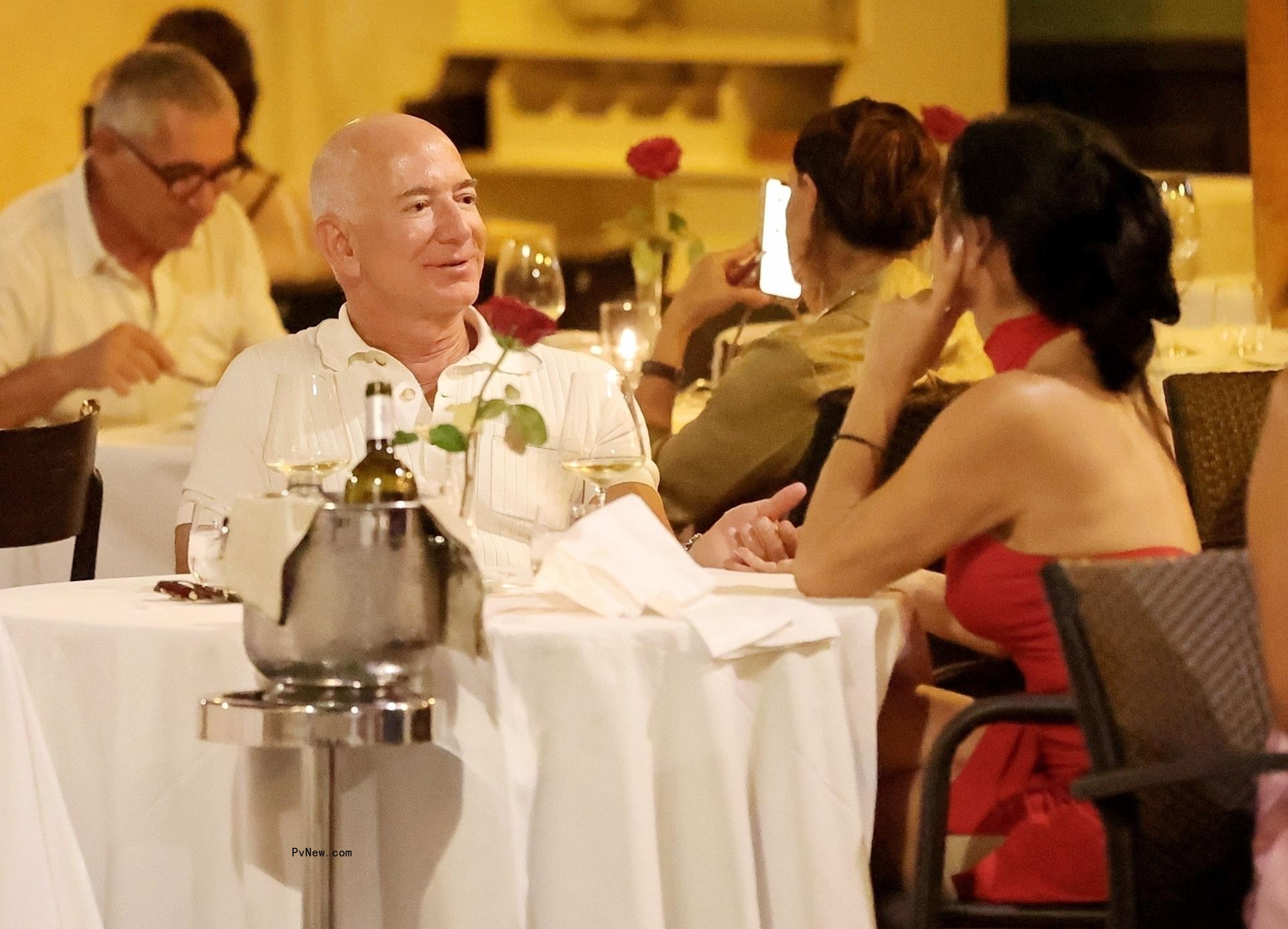 Jeff Bezos and Lauren Sanchez in Rome, Italy, in August 2024