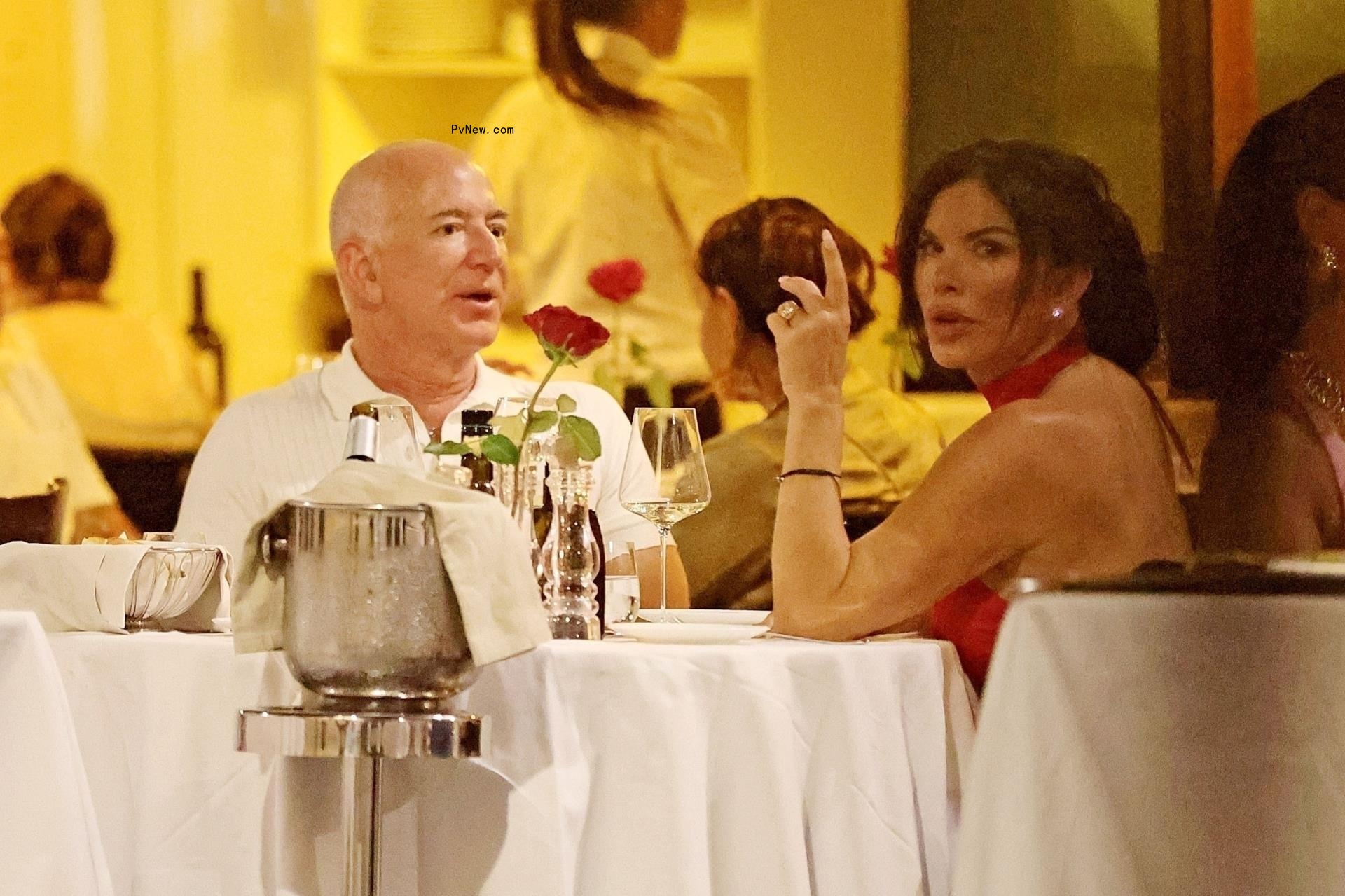 Jeff Bezos and Lauren Sanchez in Rome, Italy, in August 2024