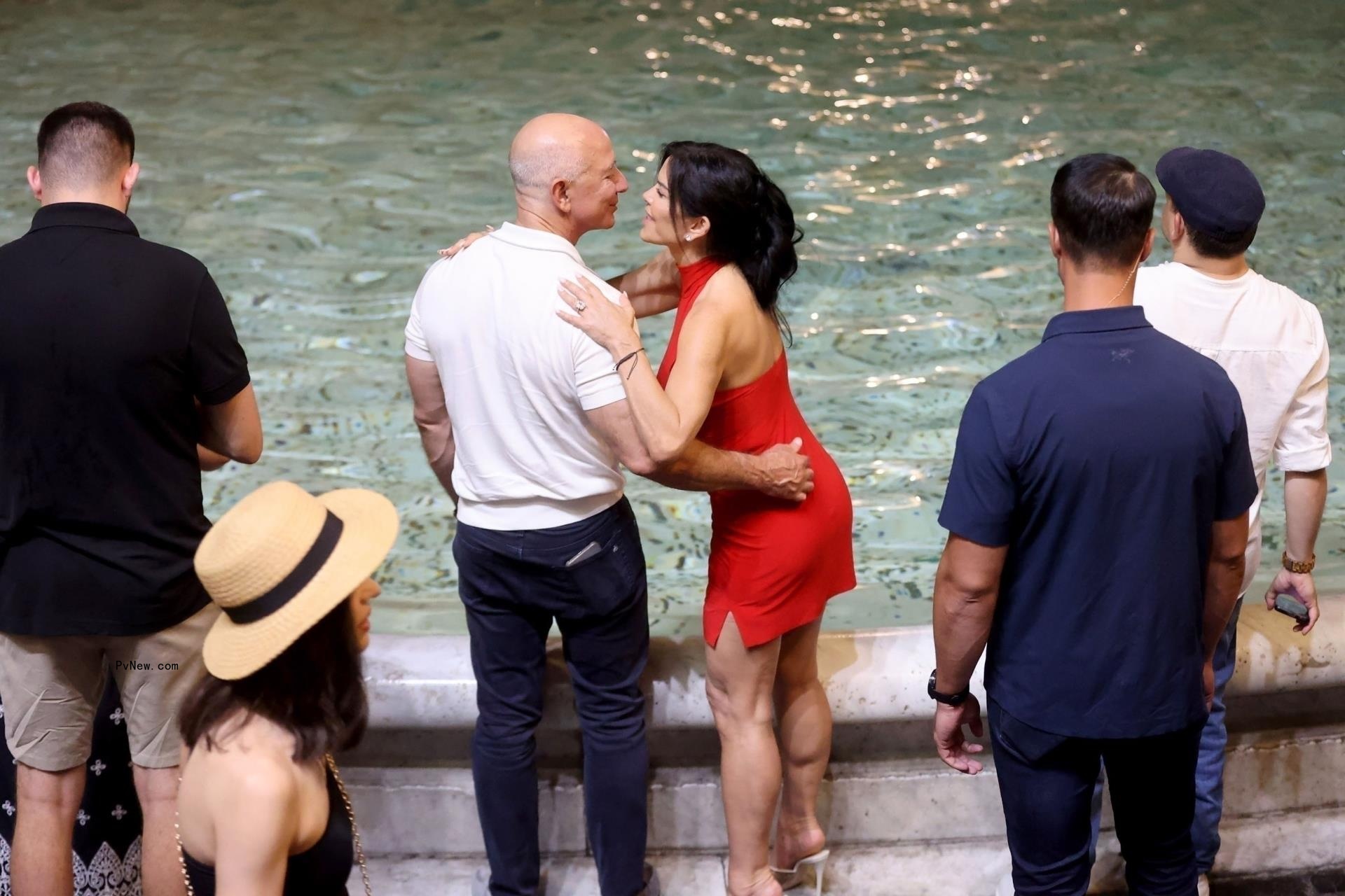 Jeff Bezos and Lauren Sanchez in Rome, Italy, in August 2024