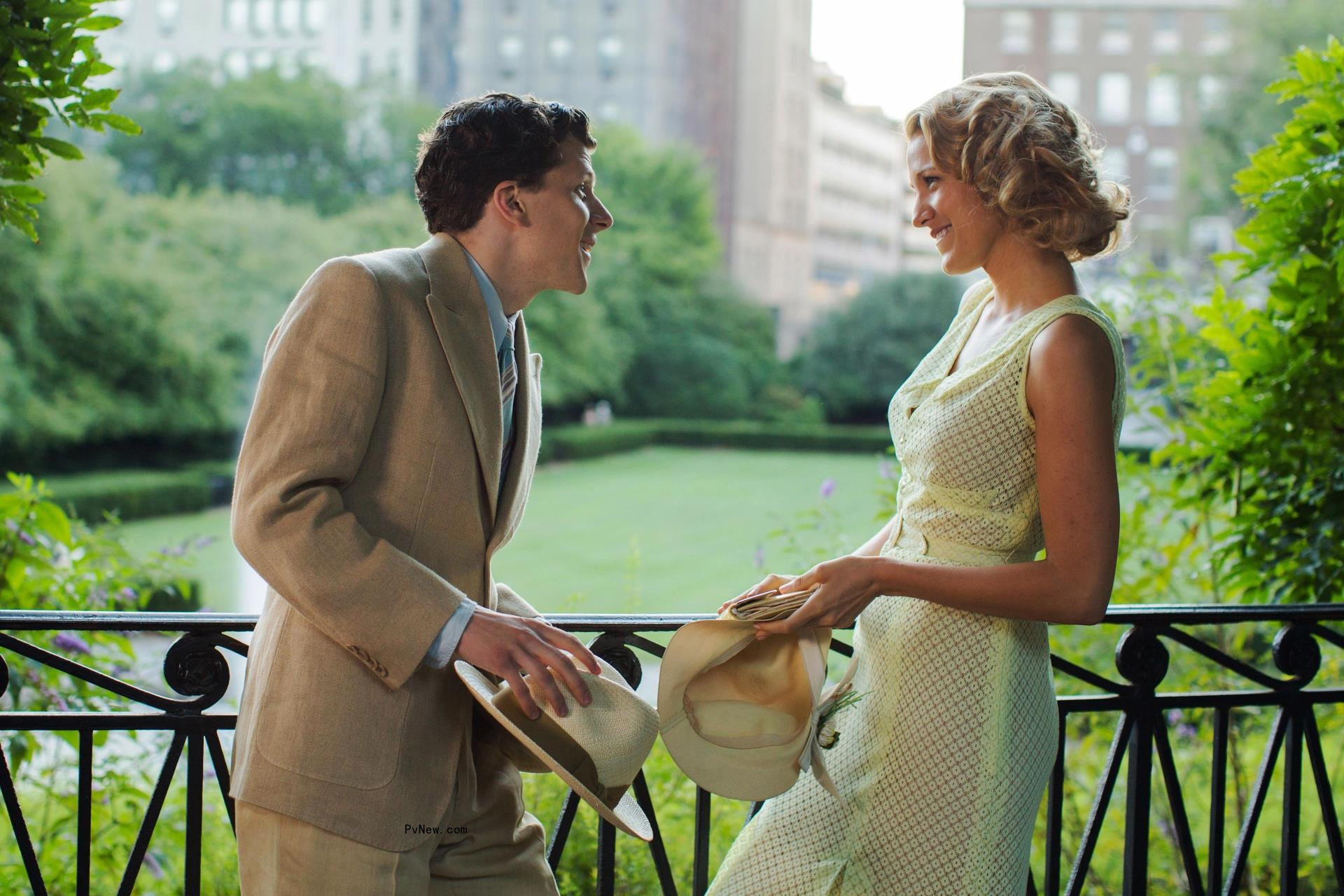 Jesse Eisenberg and Blake Lively in 