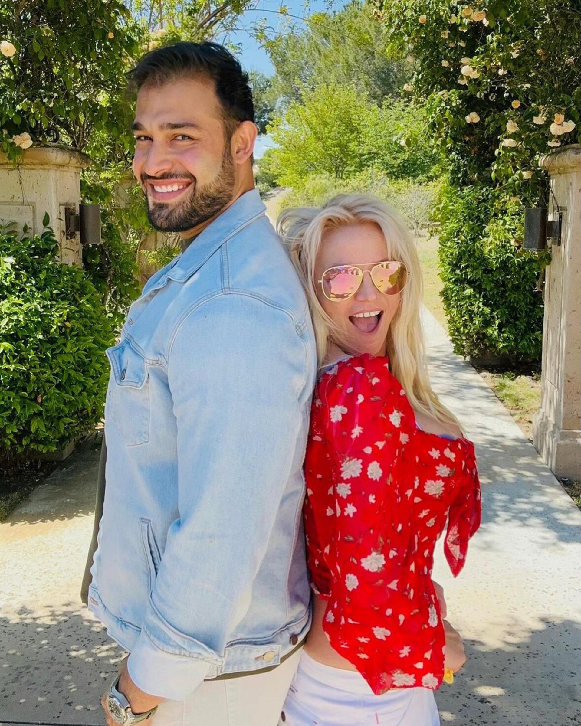 Sam Asghari and Britney Spears