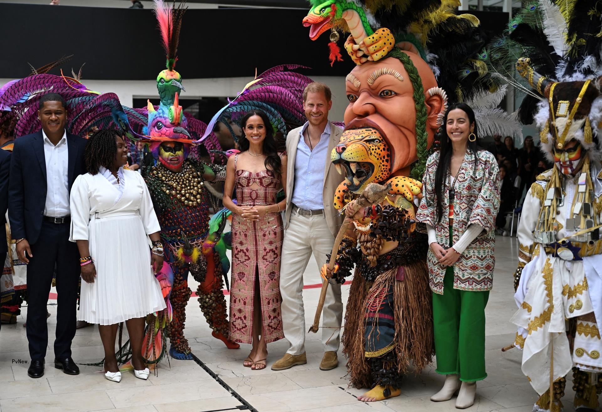 Meghan Markle and Prince Harry at the Natio<i></i>nal Centre for the Arts in Bogotá, Colombia, on August 15, 2024