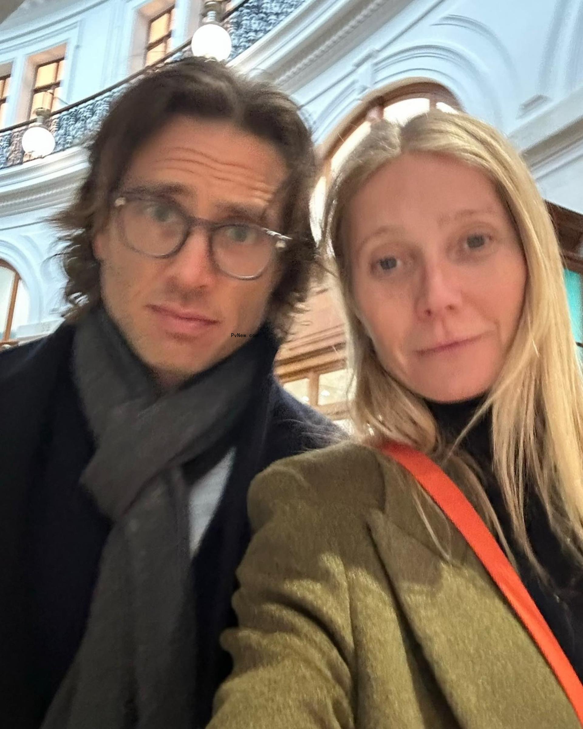 Gwyneth Paltrow in a selfie with Brad Falchuk. 