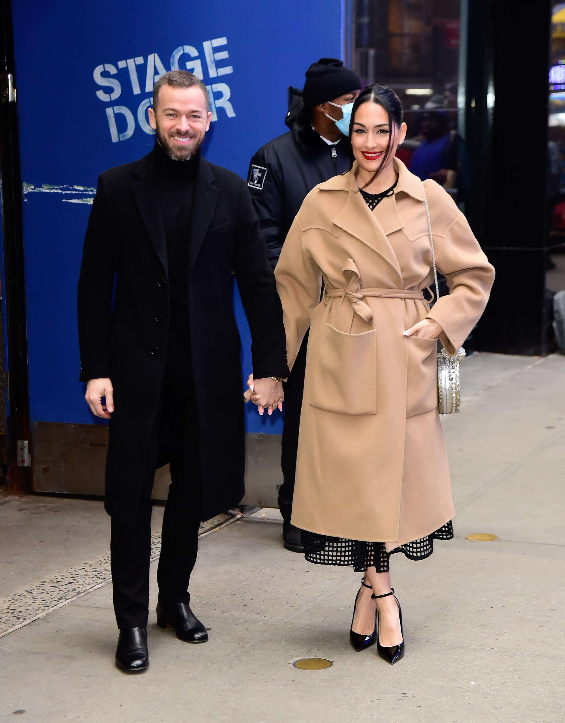 Nikki Bella and Artem Chigvintsev are seen outside 