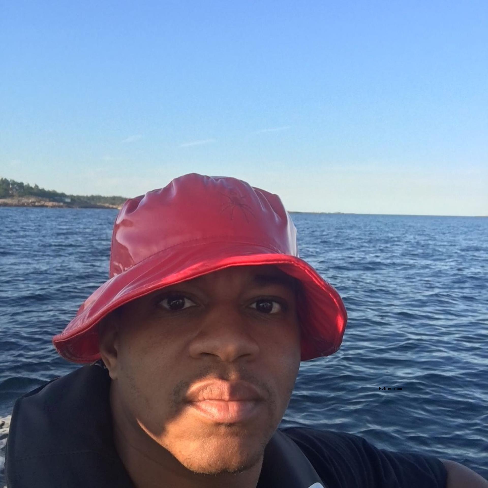 Geoffrey Ogunlesi in a selfie on the water. 