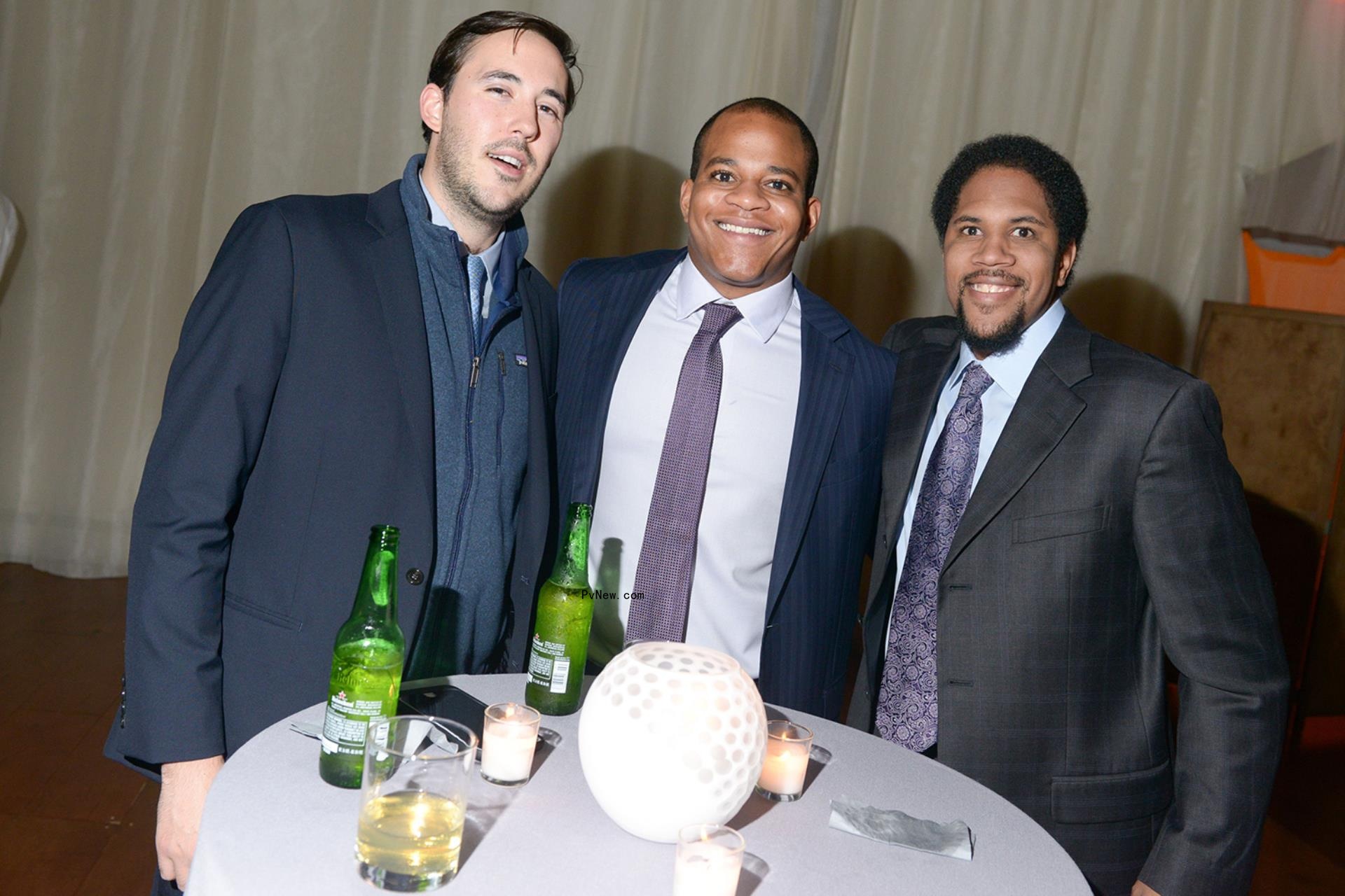 Geoffrey Ogunlesi with Will Kerr and Carl Ogunlesi in 2015. 