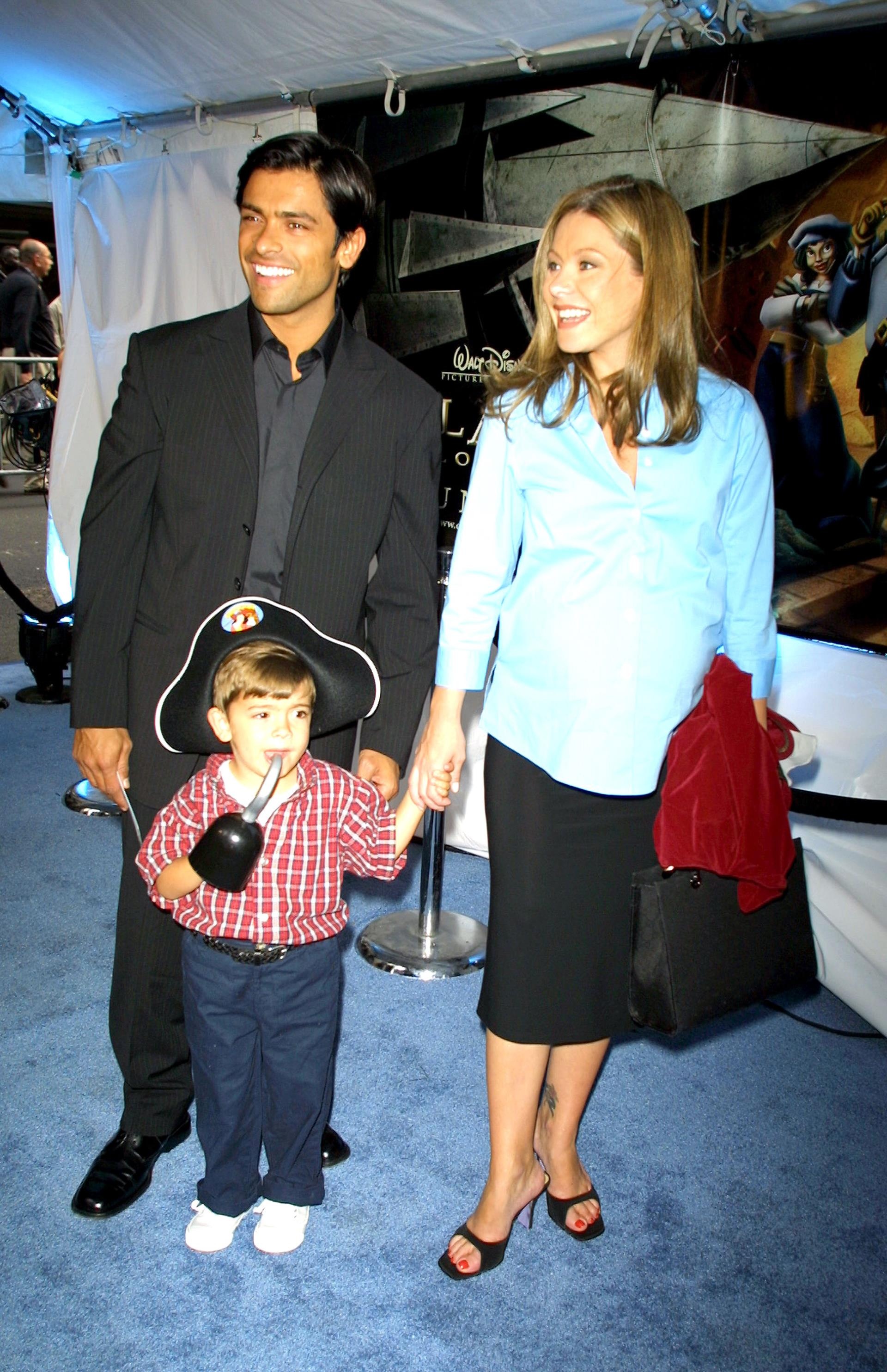 Mark Consuelos, Kelly Ripa and their oldest son, Michael Consuelos, when he was a toddler.