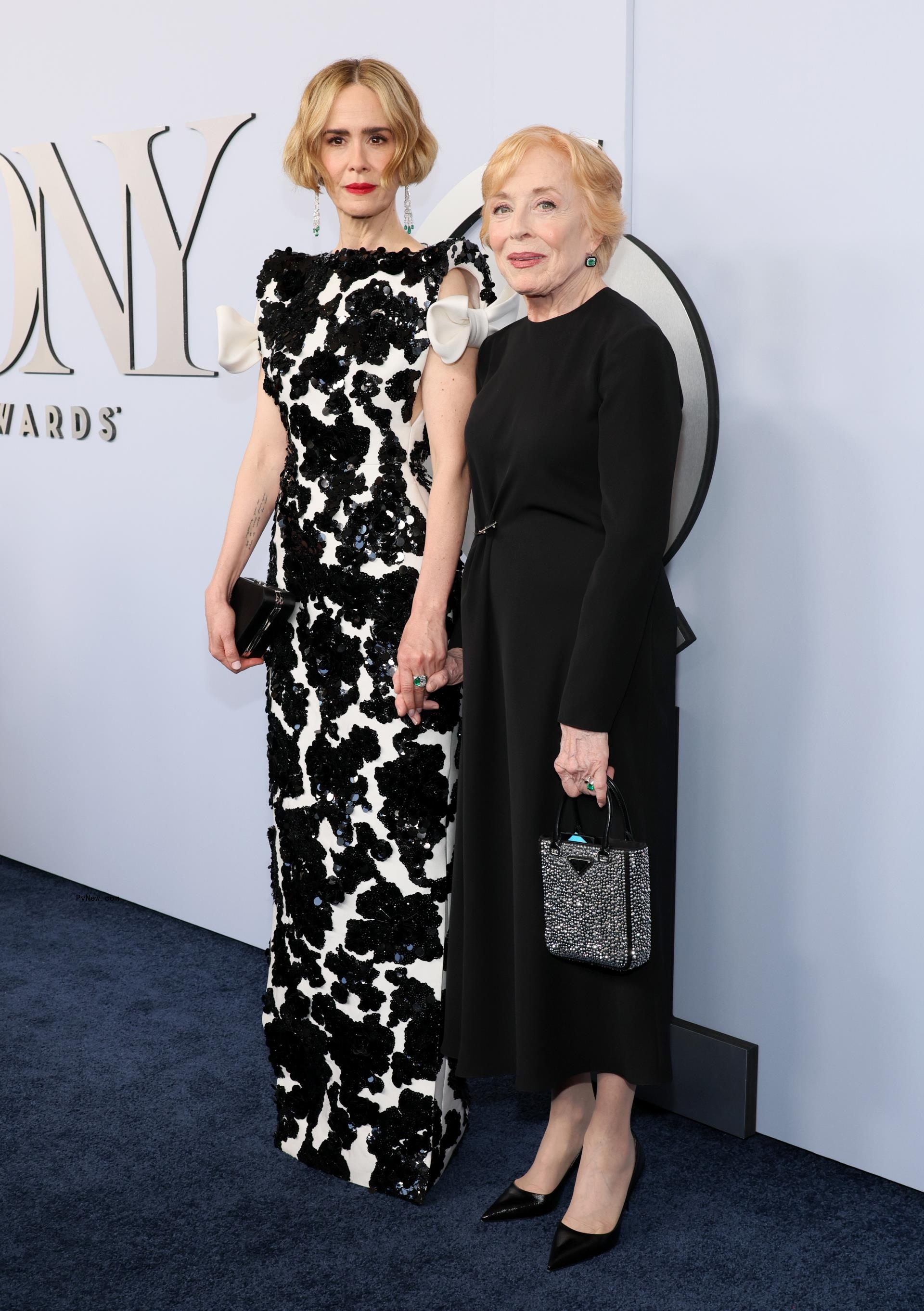 Holland Taylor and Sarah Paulson attend the June 16 Tony Awards.