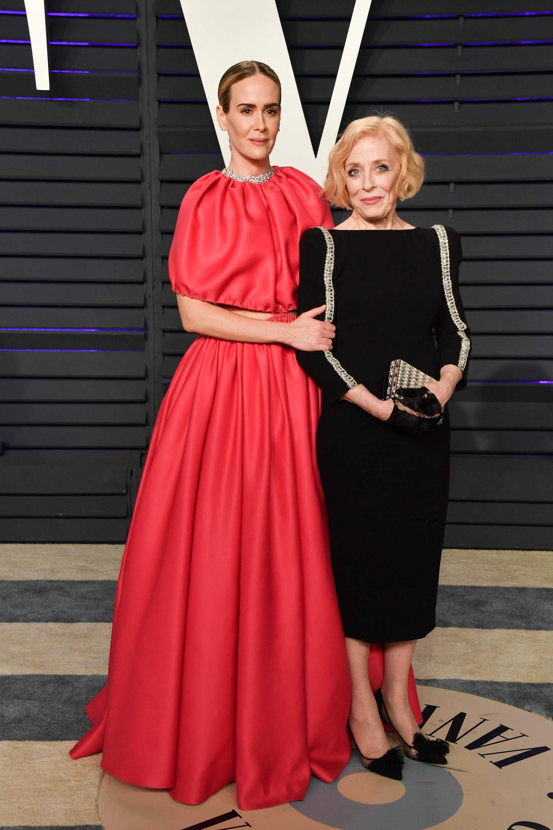 Sarah Paulson and Holland Taylor at 2019 Vanity Fair Oscar party