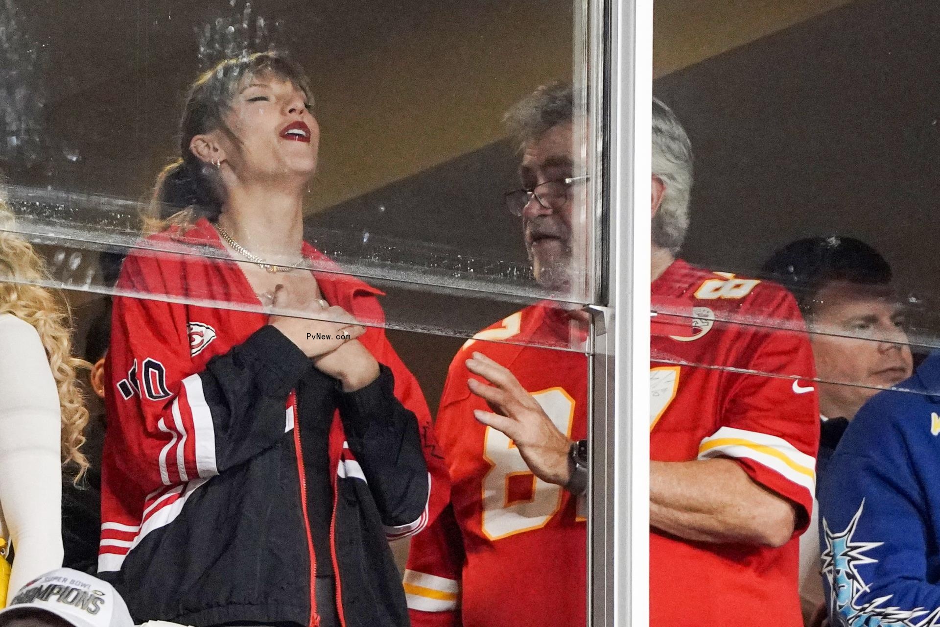 Taylor Swift and Ed Kelce at October 2023 NFL game