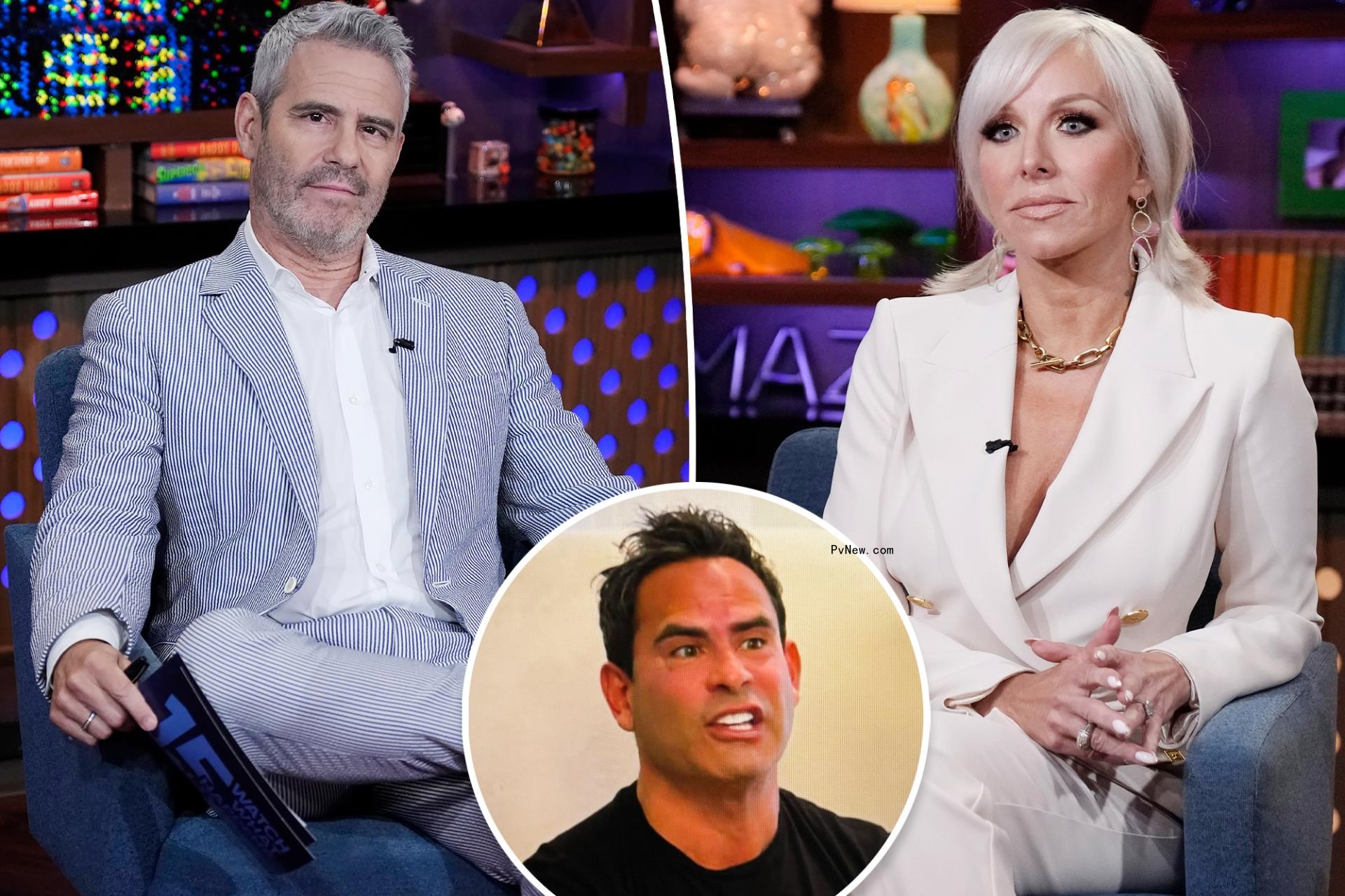 Andy Cohen split with Margaret Josephs, as well as a Luis Ruelas inset