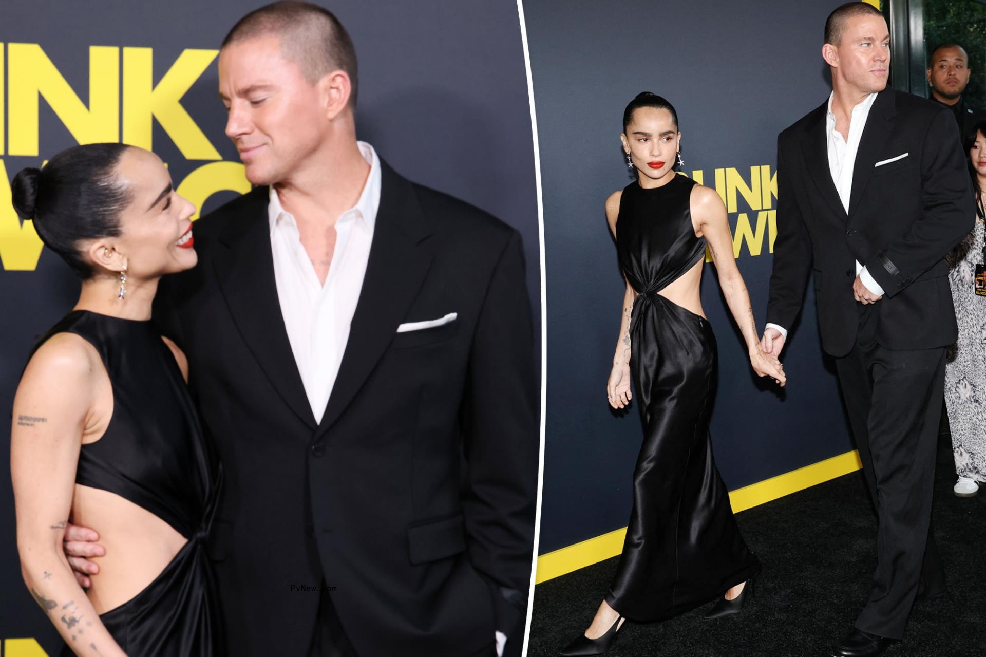 Zoë Kravitz and fiancé Channing Tatum make their red carpet debut at 'Bl<i></i>ink Twice' premiere