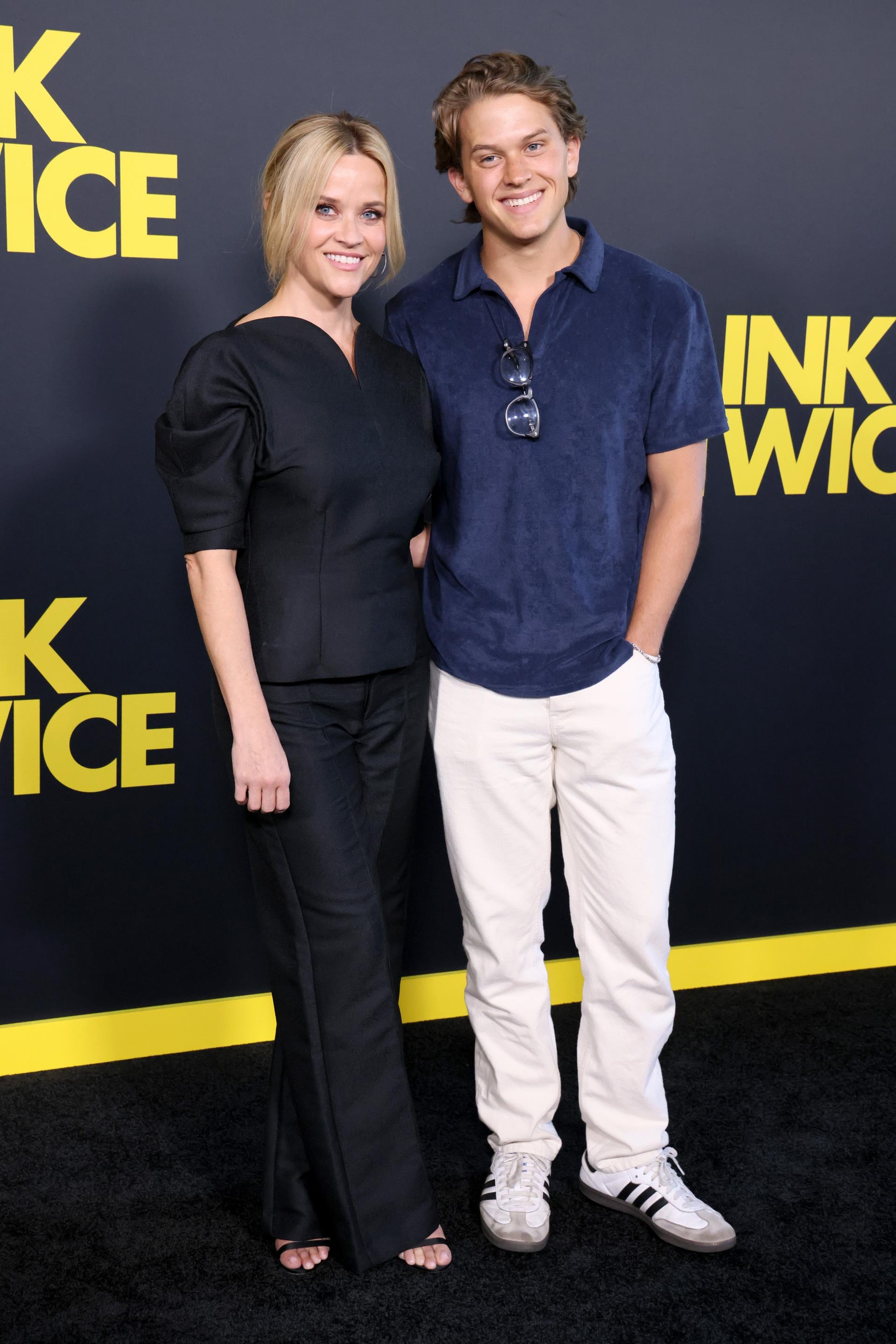 Reese Witherspoon poses with son Deacon at 