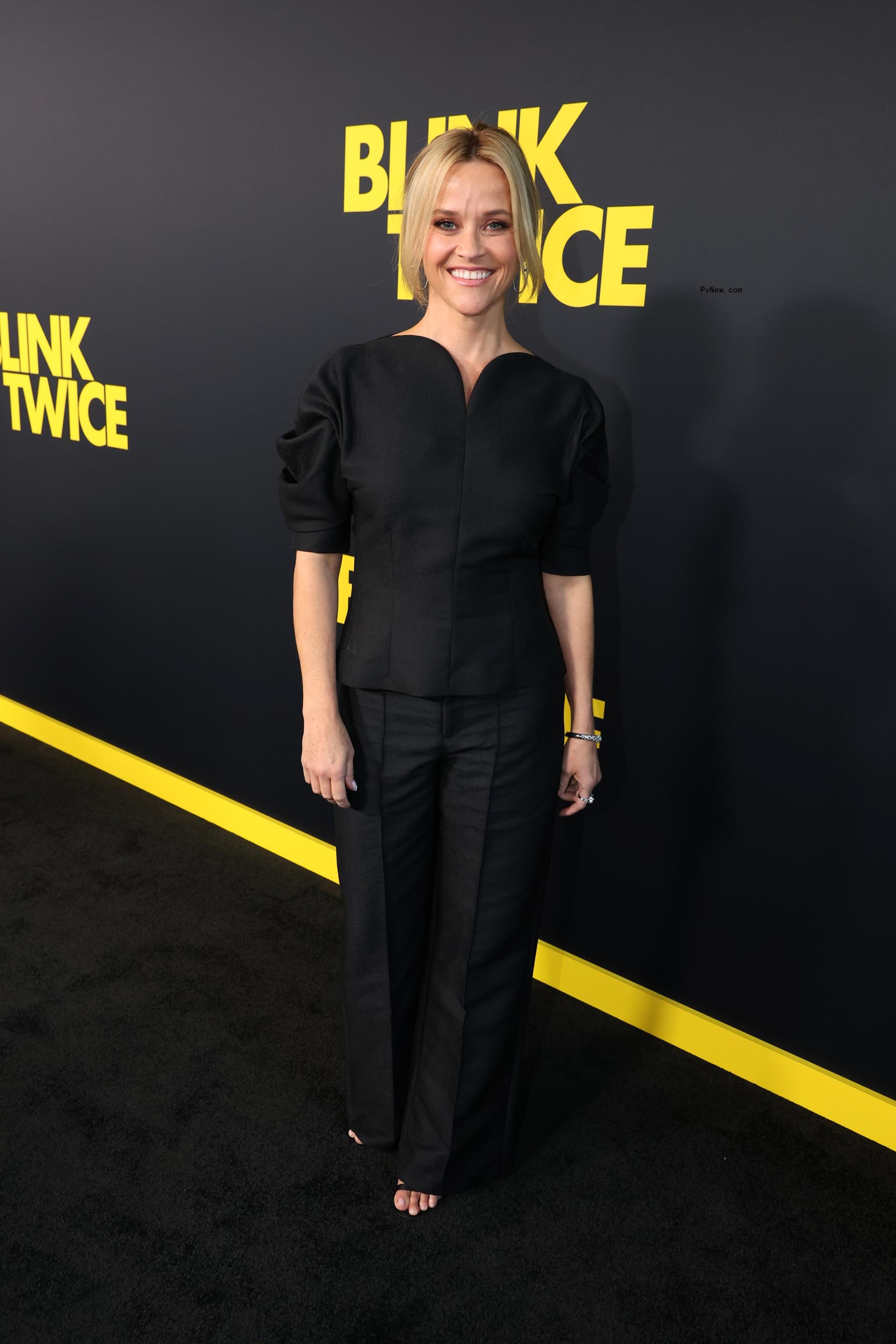 Reese Witherspoon rocked a black pantsuit at Thursday's 