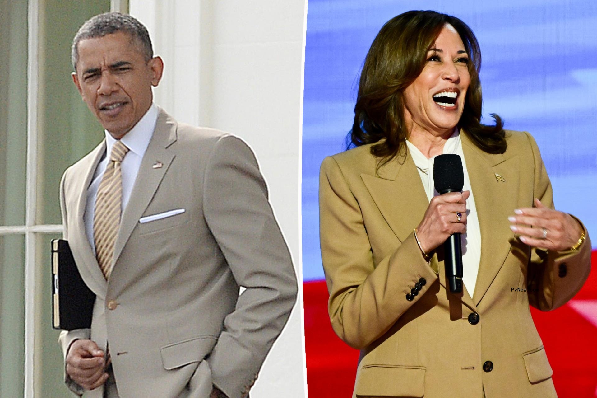 Barack Obama cheekily endorses Kamala Harris’ tan suit: ‘Ten years later, and it’s still a good look!’