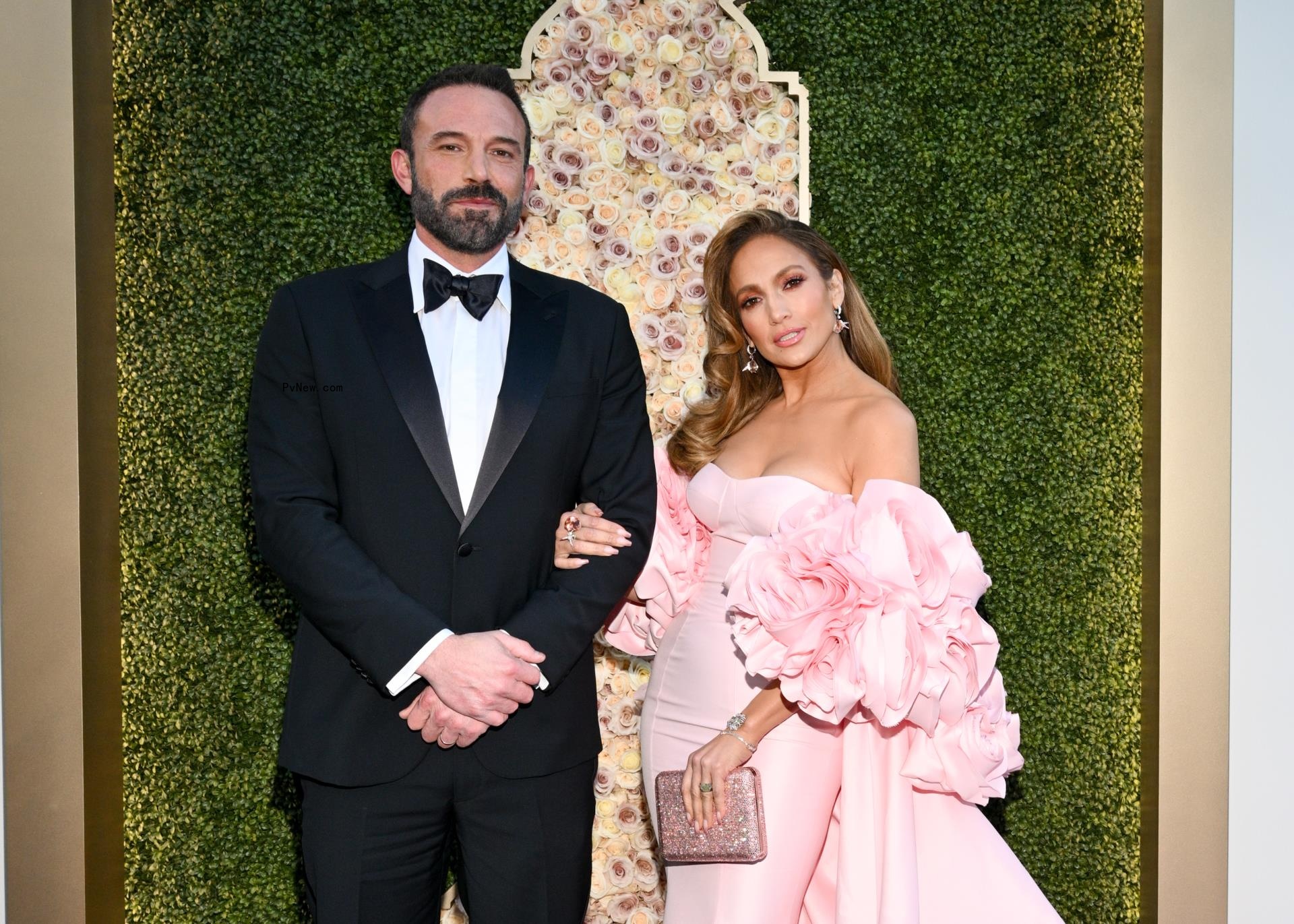 Ben Affleck and Jennifer Lopez at the 81st Golden Globe Awards held at the Beverly Hilton Hotel on January 7, 2024.